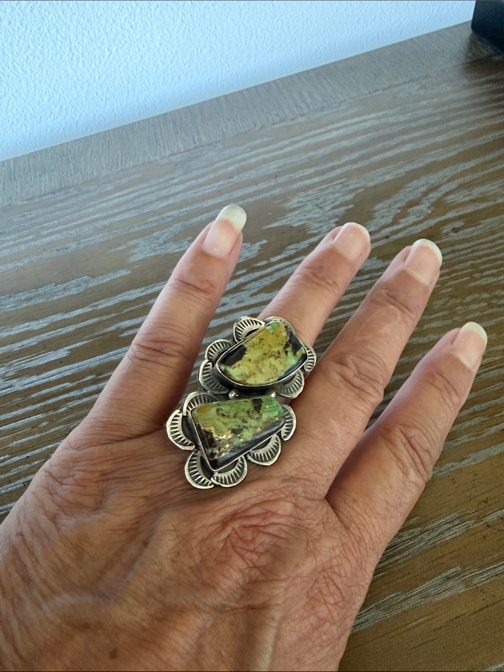 Navajo Blackjack Turquoise Ring